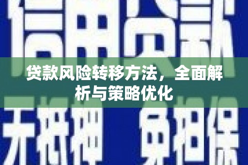 沾益贷款风险转移方法，全面解析与策略优化