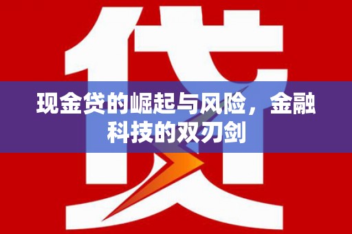 沾益现金贷的崛起与风险，金融科技的双刃剑