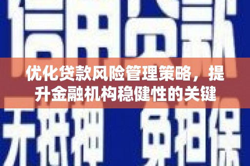 沾益优化贷款风险管理策略，提升金融机构稳健性的关键