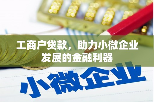 沾益工商户贷款，助力小微企业发展的金融利器