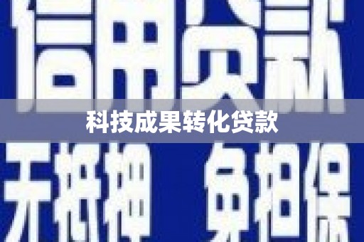 沾益科技成果转化贷款