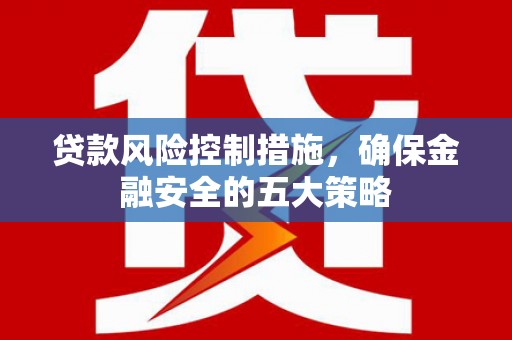 沾益贷款风险控制措施，确保金融安全的五大策略