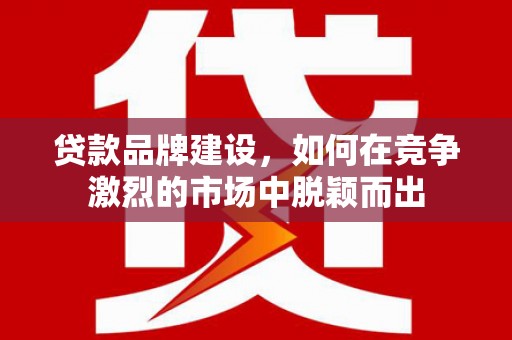 沾益贷款品牌建设，如何在竞争激烈的市场中脱颖而出
