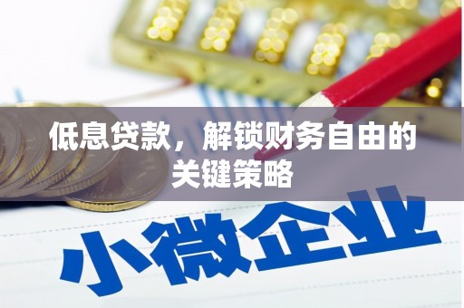 沾益低息贷款，解锁财务自由的关键策略