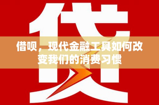 沾益借呗，现代金融工具如何改变我们的消费习惯