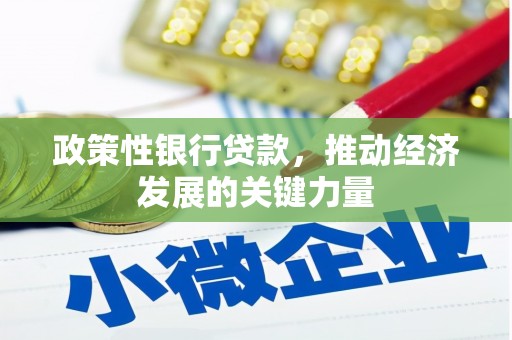 沾益政策性银行贷款，推动经济发展的关键力量