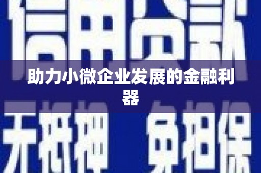 沾益助力小微企业发展的金融利器
